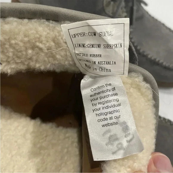 Australian Luxe Collective Men’s Lucan Boot Size 9 Suede W/Sheepskin Lining Grey - Picture 11 of 12